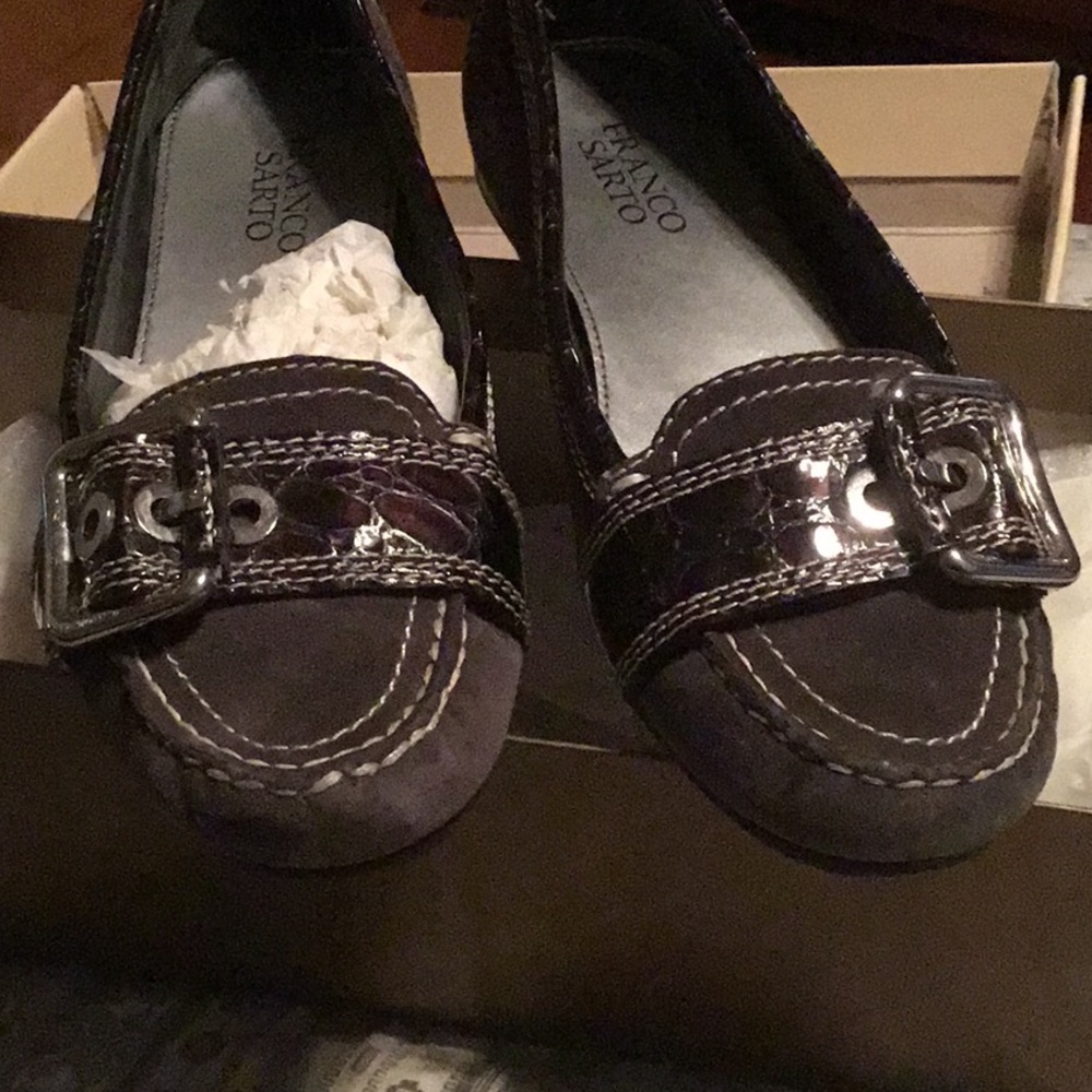 Franco Sarto Grey Flats